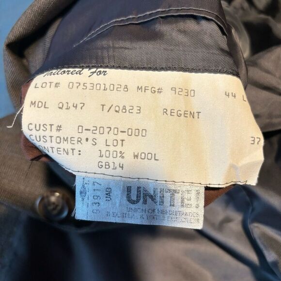 Hickey Freeman Regent Gray Sport Coat Jacket Blazer Men's size 44L 100% wool - Picture 6 of 9